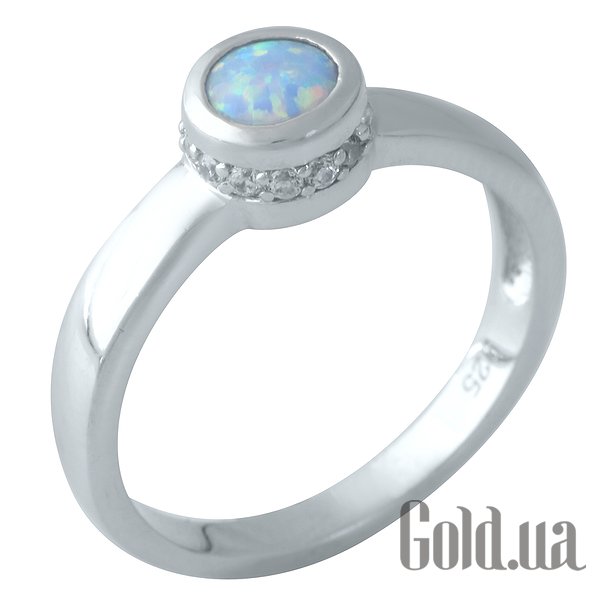 

Женские кольца Fresh Jewelry, Женское серебряное кольцо с опалом и куб. циркониями, 18.5