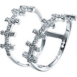 Женское серебряное кольцо с куб. циркониями, 1670027
