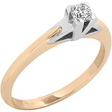 Золотое кольцо с бриллиантом, 1672843