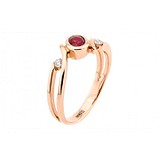 Женское золотое кольцо с рубином и бриллиантами, 1699723