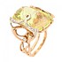 Женское золотое кольцо с цитрином и бриллиантами - фото 1