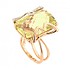 Женское золотое кольцо с цитрином и бриллиантами - фото 3