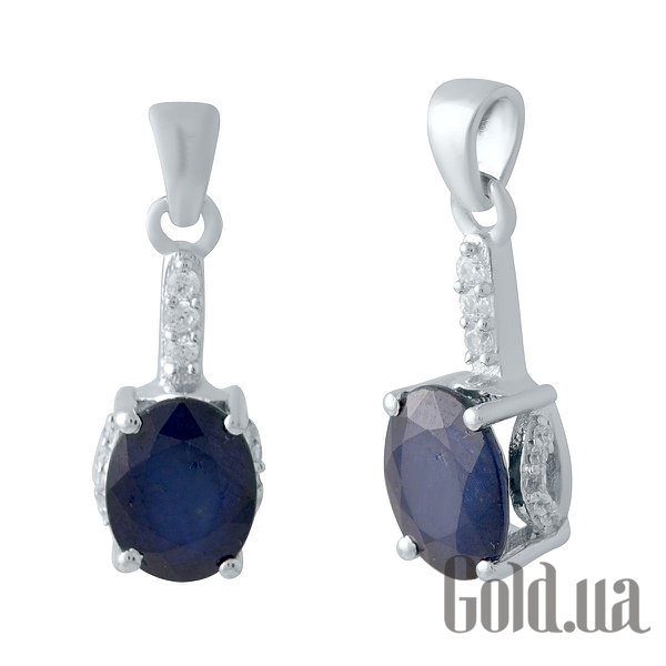 

Женские кулоны Fresh Jewelry, Серебряный кулон с сапфиром и куб. циркониями