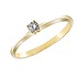 Золотое кольцо с бриллиантом 0,06 карат - фото 1