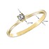 Золотое кольцо с бриллиантом 0,06 карат - фото 3