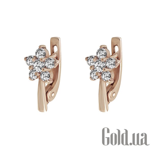 

Серьги Украина, Золотые серьги с куб. циркониями