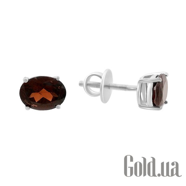 

Серьги-гвоздики Fresh Jewelry, Серебряные серьги с гранатами