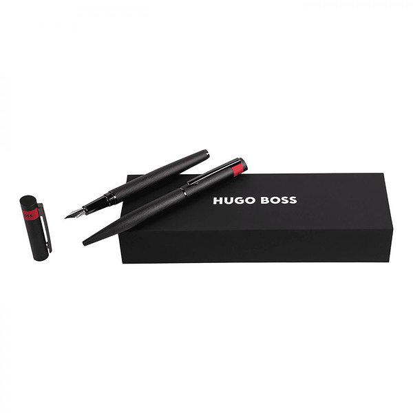 Hugo Boss Набір Diamond Black кулькова ручка та пір'яна ручка HPBP367A