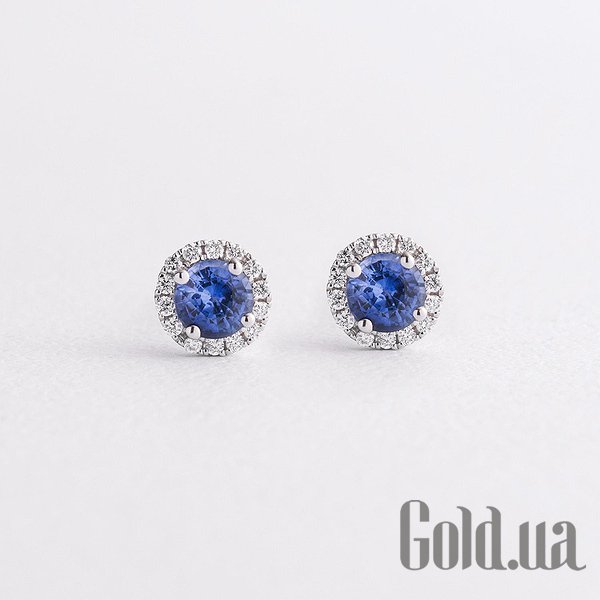 

Серьги-гвоздики Украина, Золотые серьги с бриллиантами и сапфирами