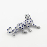 Серебряная брошь с куб. циркониями и эмалью, 1796747