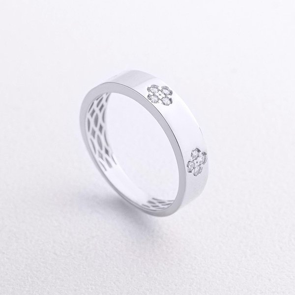 Женское золотое кольцо с куб. циркониями