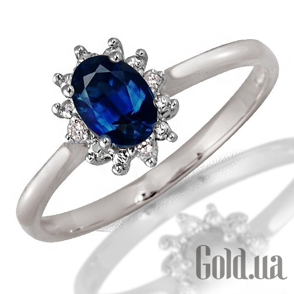 

Кольцо Lurie Jewelry, Женское золотое кольцо с бриллиантами и сапфиром, 17.5