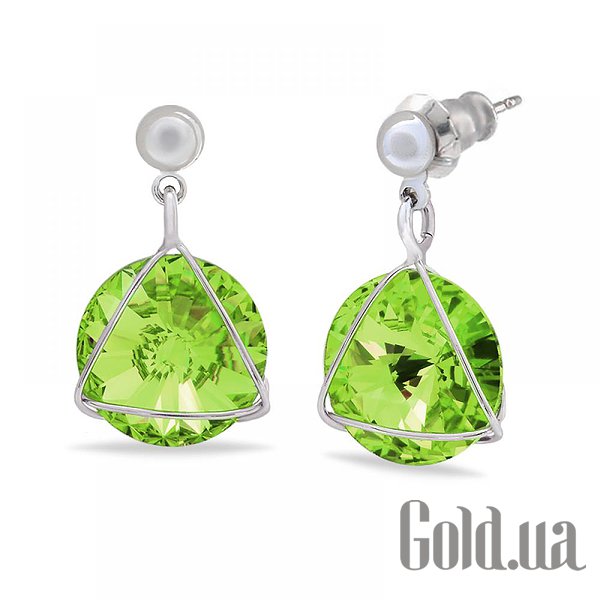 

Серьги с подвесками Kobi, Стальной, Серьги с кристаллами Swarovski