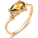 Женское золотое кольцо с цитрином, 1621644