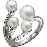 Жіноча срібна каблучка з культів. перлами, 1637004