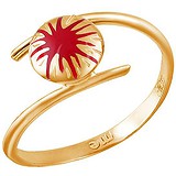 Женское золотое кольцо с эмалью, 1640076