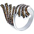 Женское серебряное кольцо с сапфирами - фото 1