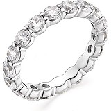 Серебряное обручальное кольцо с куб. циркониями, 1651852