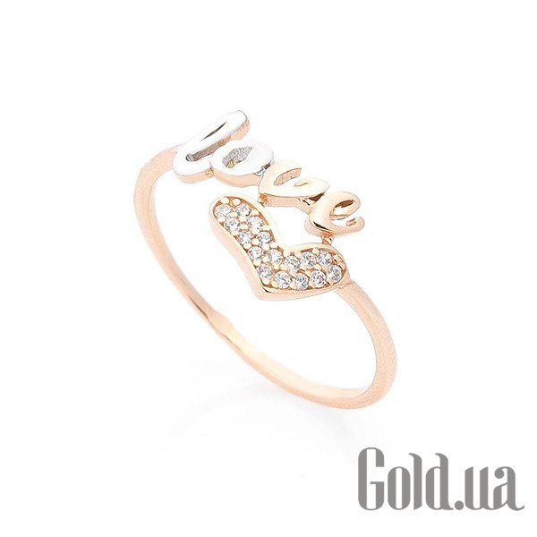 

Кольцо Украина, Золотое кольцо с куб. циркониями, 17