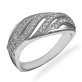 Женское серебряное кольцо с куб. циркониями, 1668492