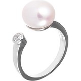 Женское серебряное кольцо с куб. цирконием и жемчугом, 1672076