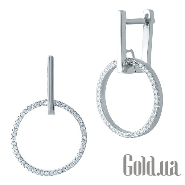 

Серьги с подвесками Fresh Jewelry, Серебряные серьги с куб. циркониями