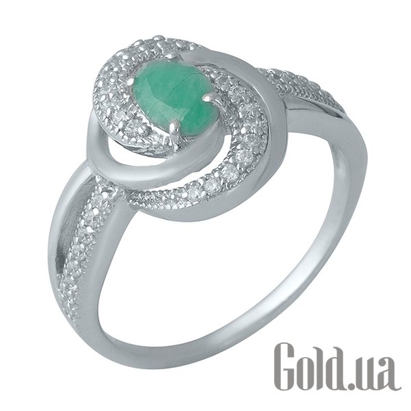 

Женские кольца Fresh Jewelry, Женское серебряное кольцо с изумрудом и куб. циркониями, 18.5