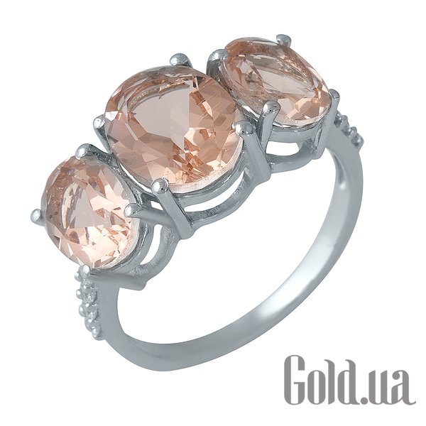 

Женские кольца Fresh Jewelry, Женское серебряное кольцо с синт. морганитами и куб. циркониями, 18.5