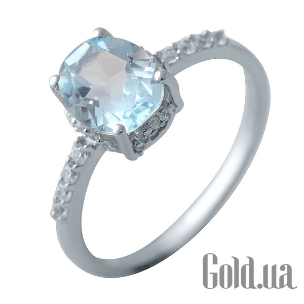 

Женские кольца Fresh Jewelry, Женское серебряное кольцо с топазом и куб. циркониями, 18
