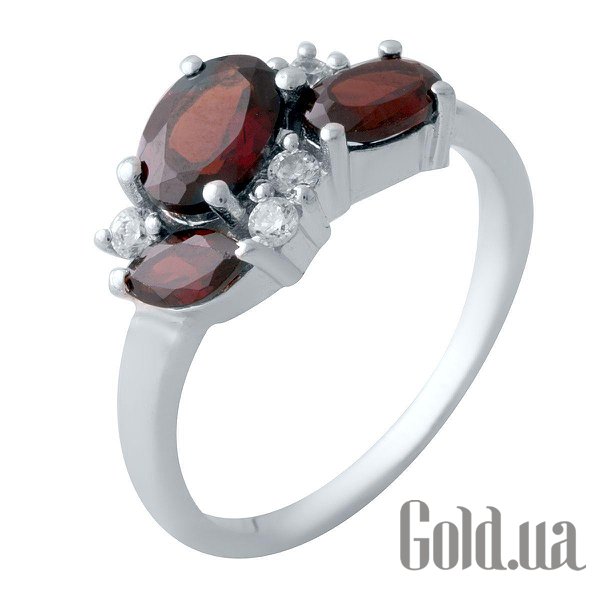 

Женские кольца Fresh Jewelry, Женское серебряное кольцо с гранатами и куб. циркониями, 17