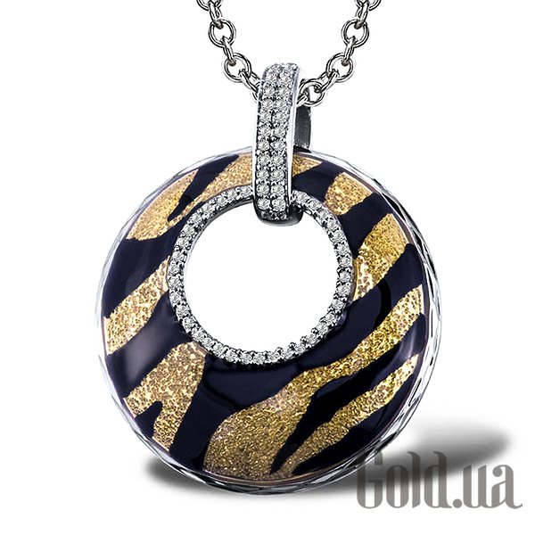 

Женские кулоны Lurie Jewelry, Серебряный кулон с куб. циркониями и эмалью