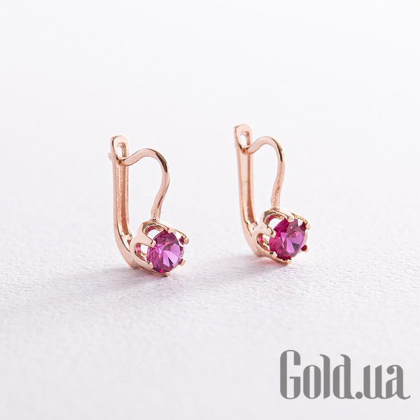 

Детские серьги Украина, Золотые серьги с куб. циркониями