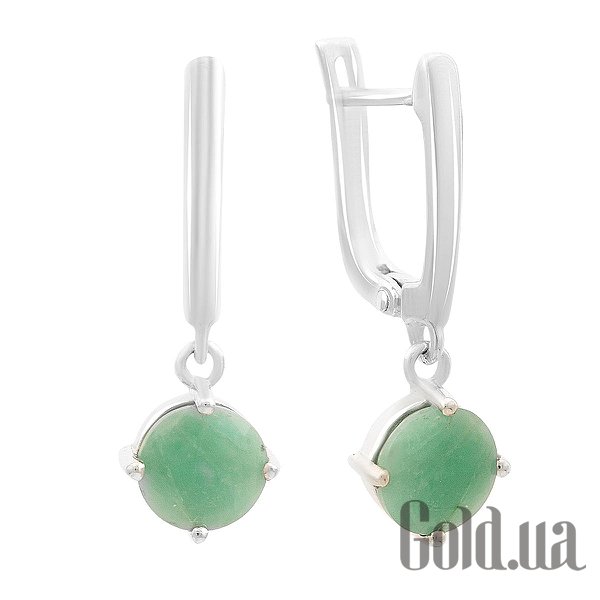 

Серьги с подвесками Fresh Jewelry, Серебряные серьги с изумрудами