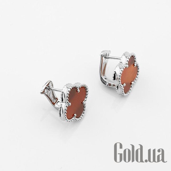 Серебряные серьги с сердоликом DIA3203095 – изображение 2