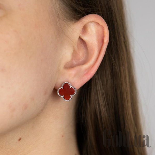 Серебряные серьги с сердоликом DIA3203095 – изображение 3