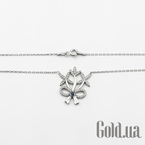 Серебряное колье с куб. циркониями DIACO14054 – изображение 2