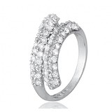 Женское серебряное кольцо с куб. циркониями, 571276
