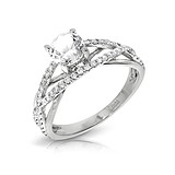 Женское золотое кольцо с бриллиантами, 820876