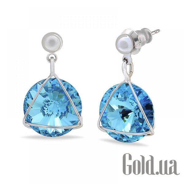 

Серьги с подвесками Kobi, Стальной, Серьги с кристаллами Swarovski