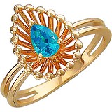 Женское золотое кольцо с топазом, 1605261