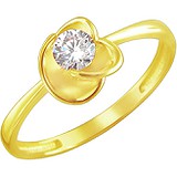 Золотое кольцо с куб. цирконием, 1615245