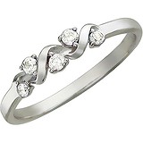 Женское серебряное кольцо с куб. циркониями, 1619853