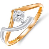 Золотое кольцо с бриллиантом, 1624717