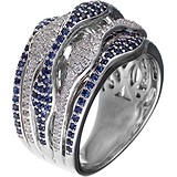 Женское серебряное кольцо с куб. циркониями, 1670285