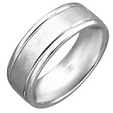 Серебряное обручальное кольцо, 1674637