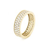 Золота обручка з куб. цирконіями, 1698957