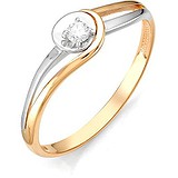 Золотое кольцо с бриллиантом, 1710733