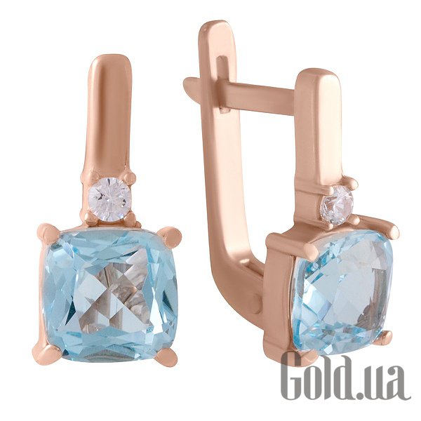 

Серьги Fresh Jewelry, Золотые серьги с топазами и куб. циркониями