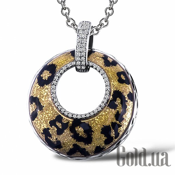 

Женские кулоны Lurie Jewelry, Серебряный кулон с куб. циркониями и эмалью