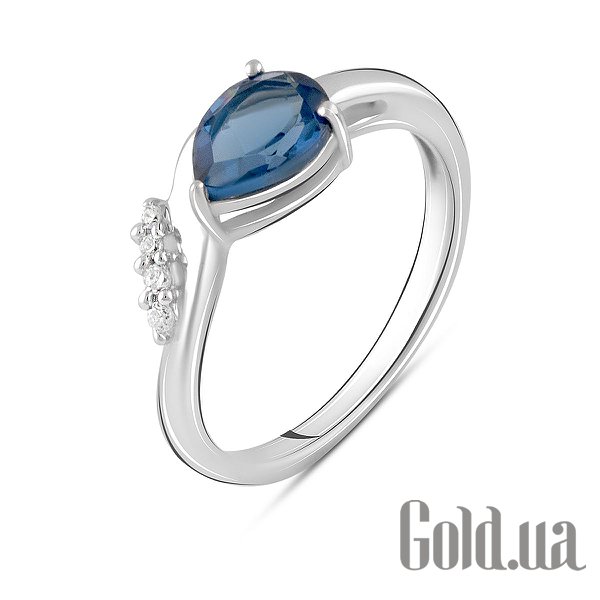 

Женские кольца Fresh Jewelry, Женское серебряное кольцо с куб. циркониями и синт. танзанитом, 18